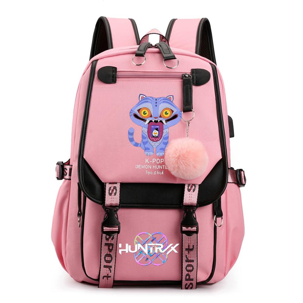 Anime Cute Cartoon K-Pop Printed Backpack Schoolbag for Teenager Student Girl Boy Bookbag Large Capacity Waterproof Travel Bag Kid Gift Rucksak