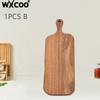 WXCOO1 шт. Длинная ручка Разделочные доски Кухонные Массив дерева Разделочная доска Поднос для торта и десерта Акация Дерево Разделочные доски Кухонные принадлежности