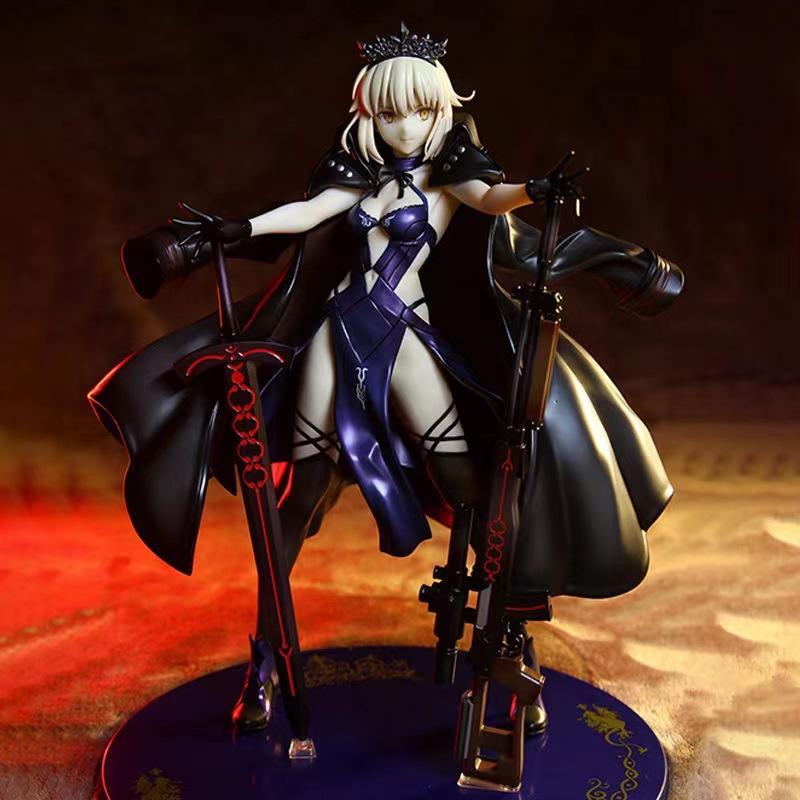 25 см Фигурки Действия Фигурки Fate Фигурки Saber Сабер Альтер Фигурка Stay Night Модели из ПВХ Статуя из Игры Коллекция Игрушки Подарки для Детей