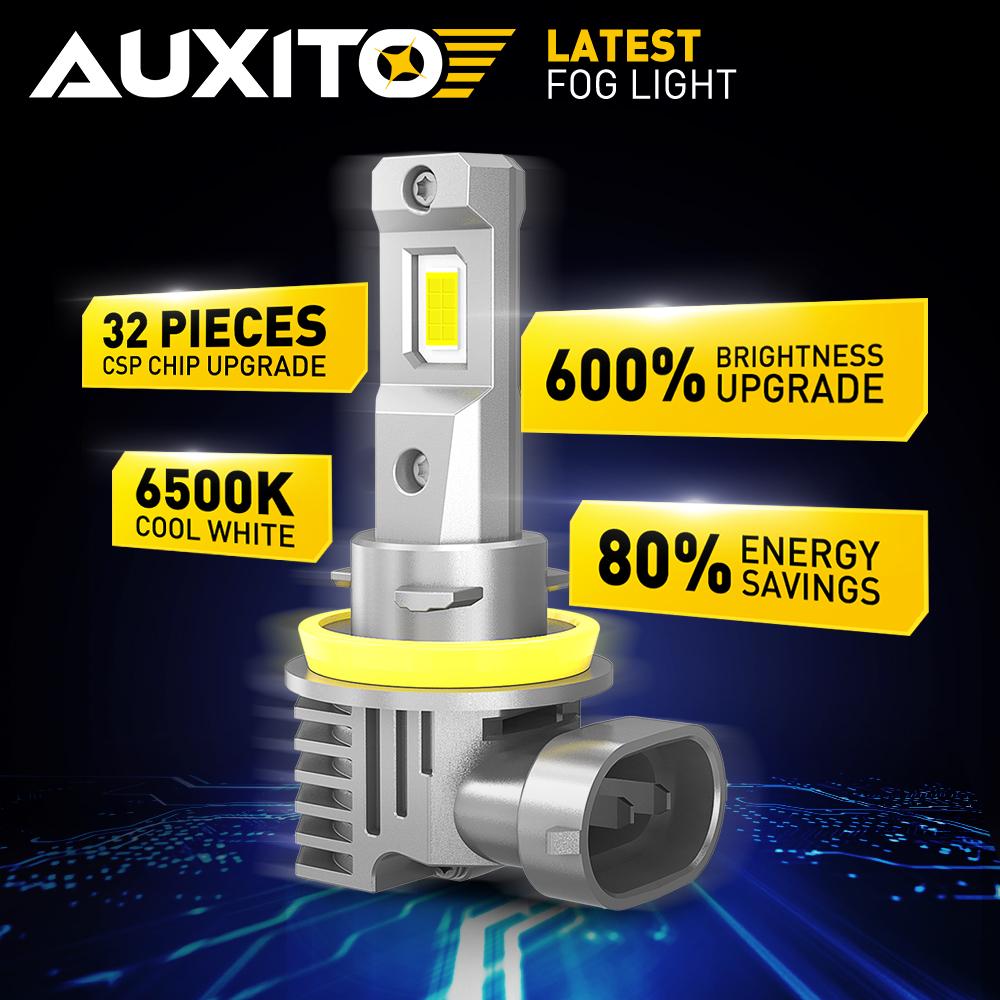 AUXITO 2X H10 H8 H9 H11 Светодиодная Canbus Без ошибок Противотуманная фара 9005 hb3 9006 hb4 H16JP Светодиодная фара Противотуманная лампа 12V Желтая Фара