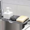 1PC Kitchen Sink Soap Sponge Tray Self Draining Premium Silicone Soap Holder for Bathroom Caddy Organizer