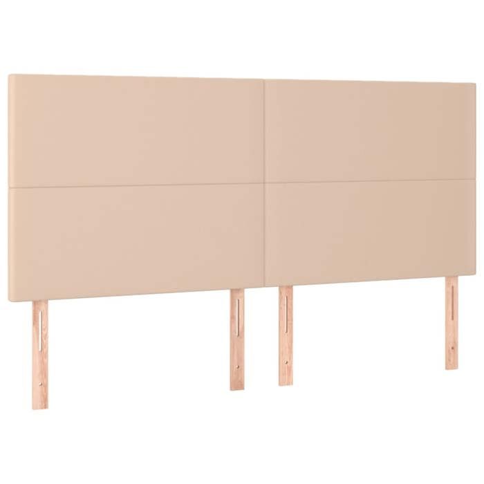 Maison Exclusive - Tête de lit à LED Cappuccino 200x5x118/128 cm Similicuir