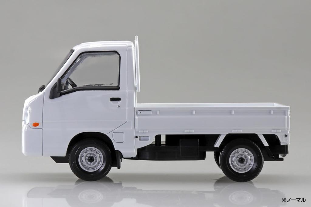 Aoshima Bunka Kyozai Масштаб Rakupla Snap Kit Грузовик Subaru Sambar Морозно-белый Пластиковая модель 1/32 № 05-FW Предварительно окрашенный (Машина)