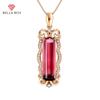 Red Rectangle Gorgeous Personalized Clavicle Chain Simple Crystal Necklace For Women Wedding Jewelry New Trendy