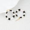 European & American Color Block Bamboo Earrings, Enamel Drip Niche Design Drop Earrings for Export