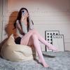 Mint Mambo Horse Oil Skin Socks 5D Oily Stockings Aurora Thin High Elastic Oil Bright Open Stockings