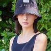 VA Plate Crochet Bucket Hat Black