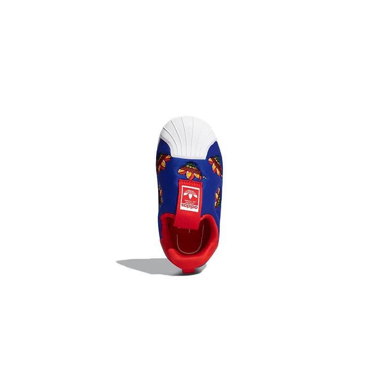 adidas Оригиналы SUPERSTAR 360 Устойчивые к истиранию Низкие детские кроссовки Синий Белый Красный Для младенцев и малышей FY2512