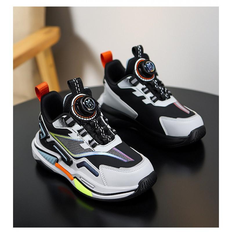 Bobdog Boys 'sneakers New Leather Waterproof Children's Running Shoes Middle Soft-sole Anti-slip Basketball