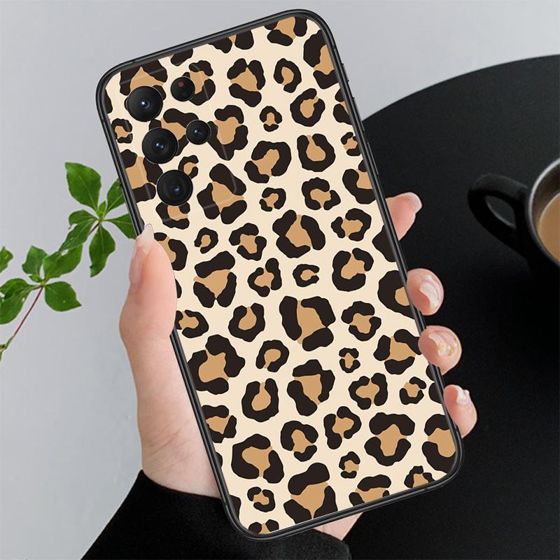 Leopard Animal Print Funda Phone Case For Samsung Galaxy S26 S25 S24 S23 S22 Ultra S23 S22 S25 Plus S24 FE S26Edge