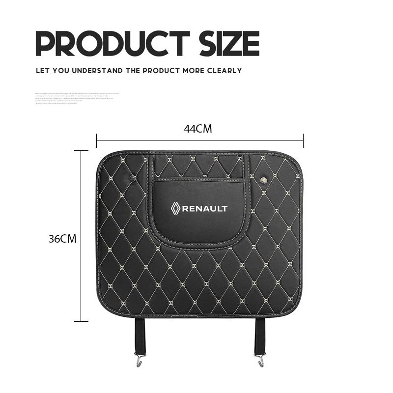 Car Seat Back Anti-Kick Mats Auto Backrest Protector Pads For Renault Clio Koleos Megane Espace QM6 Kadjar Captur Scenic ZOE Key T444