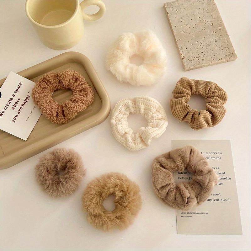 7 шт./компл. женские резинки для волос бархатные однотонные резинки для волос для хвоста резинки для волос аксессуары для волос