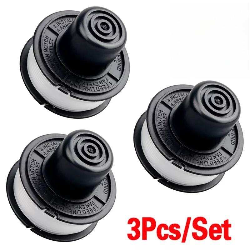 3PCS For Black & Decker GL250 GL310 Trimmer Heads Strimmer Bump Feed Line Spool