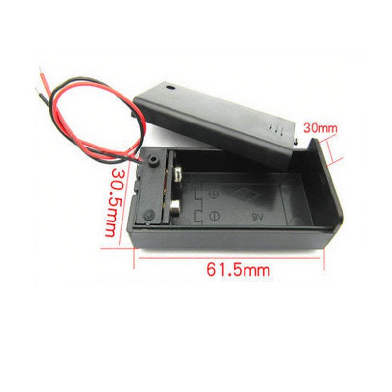 1PC18650 With Switch And Cover Battery Holder 1/2/3/4/Section 9v 6F22 Stacked Square Battery Holder DIY Experiment Welding Free