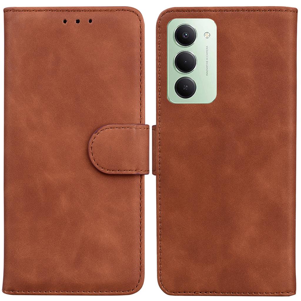 Для Xiaomi Redmi 15 5G (Глобальный) (169 мм) Чехол Однотонный Кожаный Кошелек Чехол для Телефона