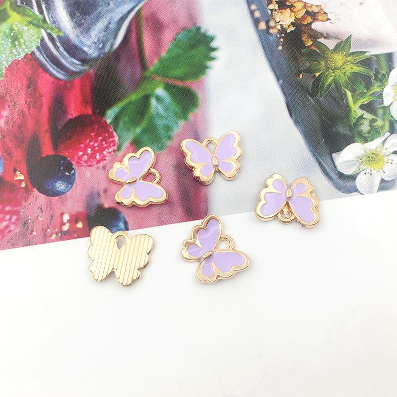 10 шт. капли масла маленькие бусины-бабочки кулон «сделай сам» орнамент ручной работы аксессуары ожерелье серьги браслет материал кулона