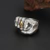 Domineering Fist Ring, Men's Trendy Live Index Finger Ring, Fashionable Smiley Skull Ring, Retro