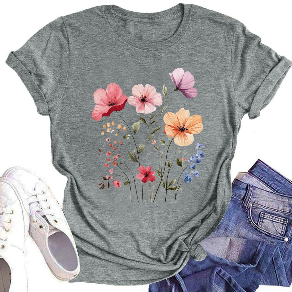 Toddler Girl Boy T-Shirts Kids Top Boys And Girls Printed Short Sleeved T-shirt 1-12Y