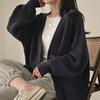 Harajuku Кардиган большого размера, свитер для женщин, повседневный, свободный, ленивый, корейский, топы, винтажный, с длинным рукавом, женский, простой дизайн, кардиган