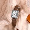 Gedi Classic Retro Small Square Ladies' Watch, Genuine Leather, Elegant Student Style, Versatile and Exquisite.