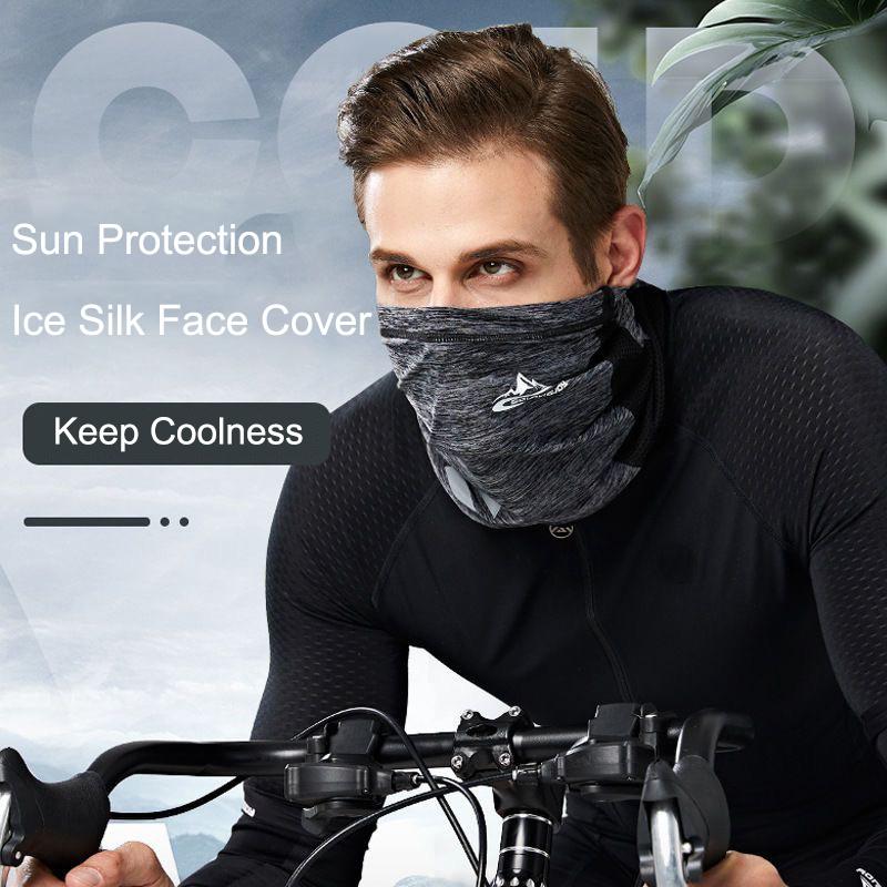 Summer Sun Protection Icy Silk Cycling Face Mask Reusable Face Scarf Mask For Outdoor Fishing Cycling