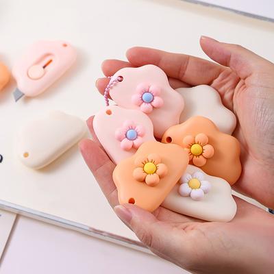 1 шт. Kawaii Mini Flower Pocket Cloud Art Utility Knife Box Knife Paper Craft Wraping Blade Canvas