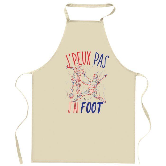 Tablier de cuisine - Planetee - Équipe de France 'J'peux pas' - Coton résistant - Impression France