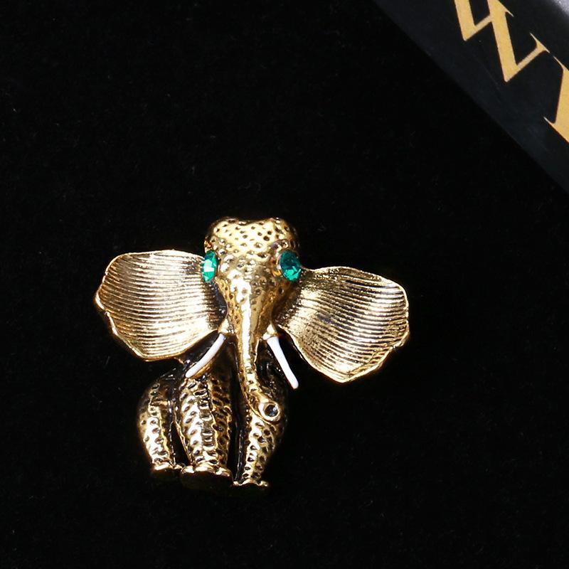 Blucome Модная брошь в виде носа слона для женщин, праздничное пальто, шарф, ретро-булавки из сплава с животными, ювелирные аксессуары