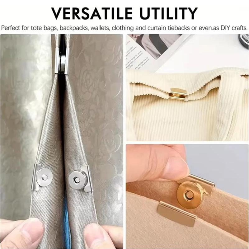 10 пар бесшовных магнитных кнопок, прочная магнитная застежка, скрытая кнопка для сумки на плечо, кошелька, одежды, DIY, аксессуары для рукоделия, НОВИНКА