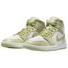 Jordan Air Jordan 1 Mid top Vintage Basketball Shoes Women's White Green BQ6472-302