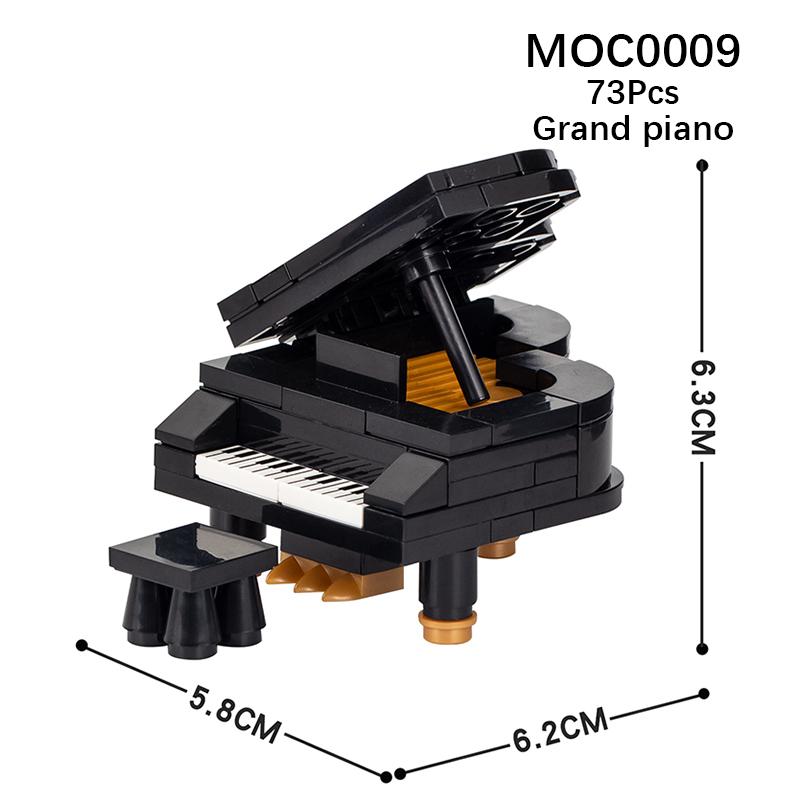 Город Фигурки Мебель Набор Игрушки Модель MOC Кирпичи Детская коляска Стол Диван Кровать Пианино Кухня Ванная Строительные блоки Подарок