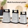 Cheese Grater with Container 4 Sides Box Grater for Vegetable Ginger Cutter Handheld Kitchen Food Shredder for Cheese Zest Veggies