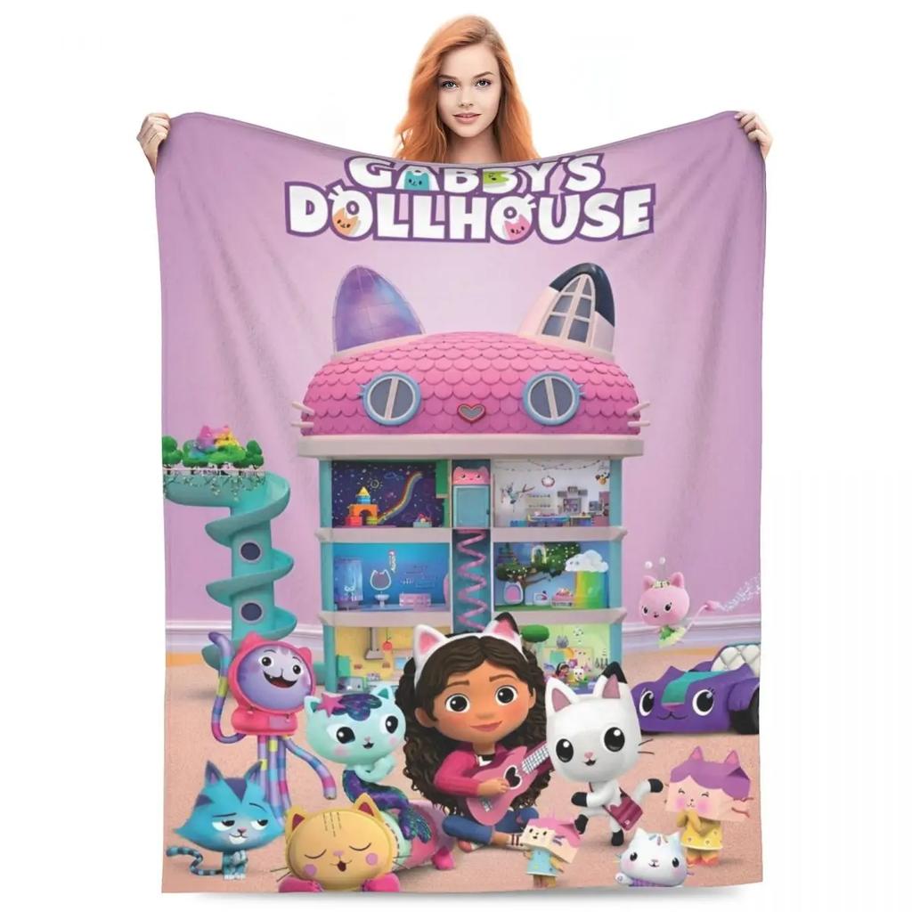Милые одеяла для кукольного домика G-Gabbys Girl из флиса Весенне-осеннее Волшебный дом Дышащее Мягкое Одеяло-плед для Кровати Дивана Коврик Кусок