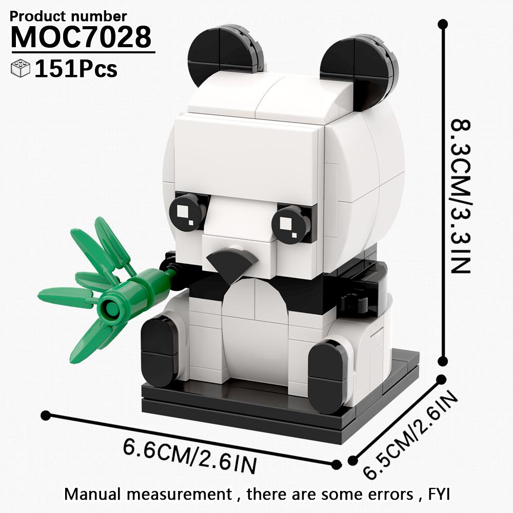 MOOXI Серия Животные MOC Кирпич Панда Тигр Кот Кирпичноголовый Ser Модель Взрослые Строительный блок Детские Образовательные Игрушки Для Детей Подарок