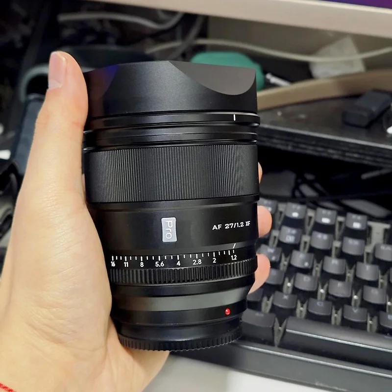 Дизайн для Viltrox 75mm F1.2Pro 27mm F1.2 Pro Металлическая квадратная бленда на байонет С бесплатной металлической крышкой