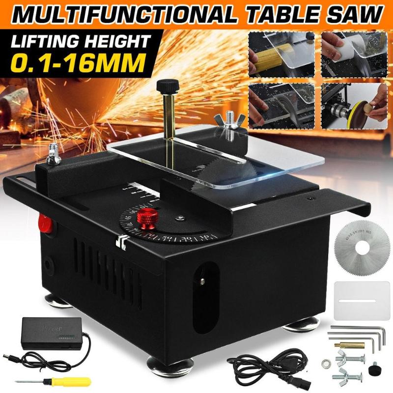 DC24V Мини настольная пила Ручная настольная пила Регулируемая Высокая DIY Хобби Акриловый блок Многофункциональная Деревообработка Электрическая настольная пила