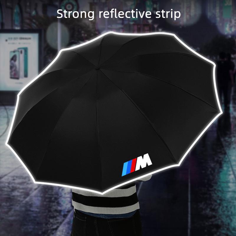 Car Umbrella With LED Flashlight Reflective Stripe Umbrella For BMW M E30 E39 E46 E90 E93 E60 F10 M5 M6 M7 X4 X5 X1 accessories GB1