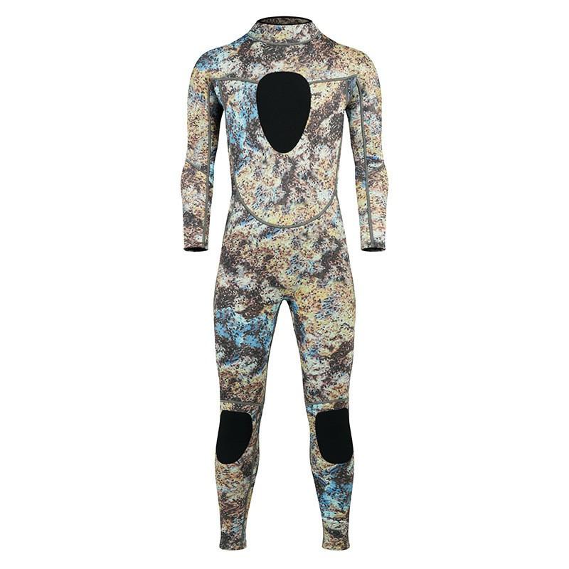 Mens Womens Neoprene Wetsuit Snorkeling Surfing Diving 1.5-7mm Thermal Full Body Suit Camo Pattern