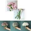 5 Heads Artificial Peony Silk Fake Flowers Hydrangea Bouquet For Elegant Wedding Party Decor**