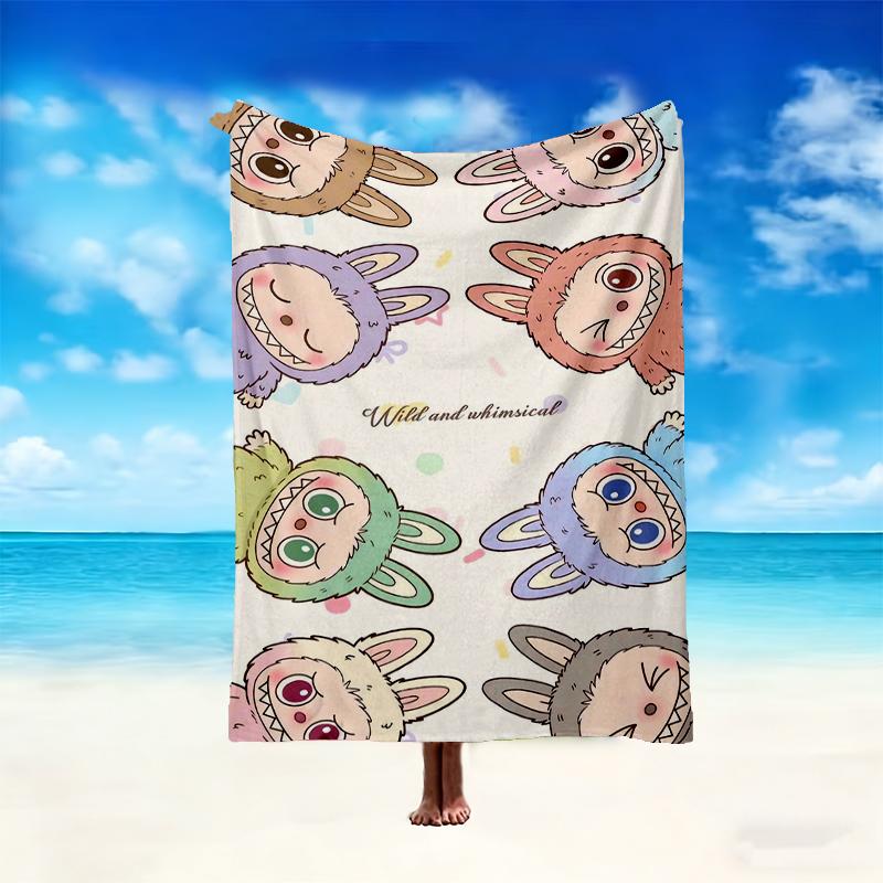 1pc LABUBU Blanket, Cozy Printed Throw Blanket, A Heartfelt Gift for Your Family and Friends