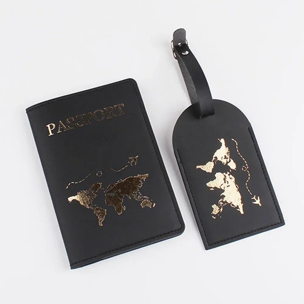Men Women Fashion Passport Holder Case for Travel New Leather Waterproof Passport Cover with Card Holder