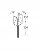 Post Base For Concrete 71 X 120 X 4 Metal Domax 1 Pc