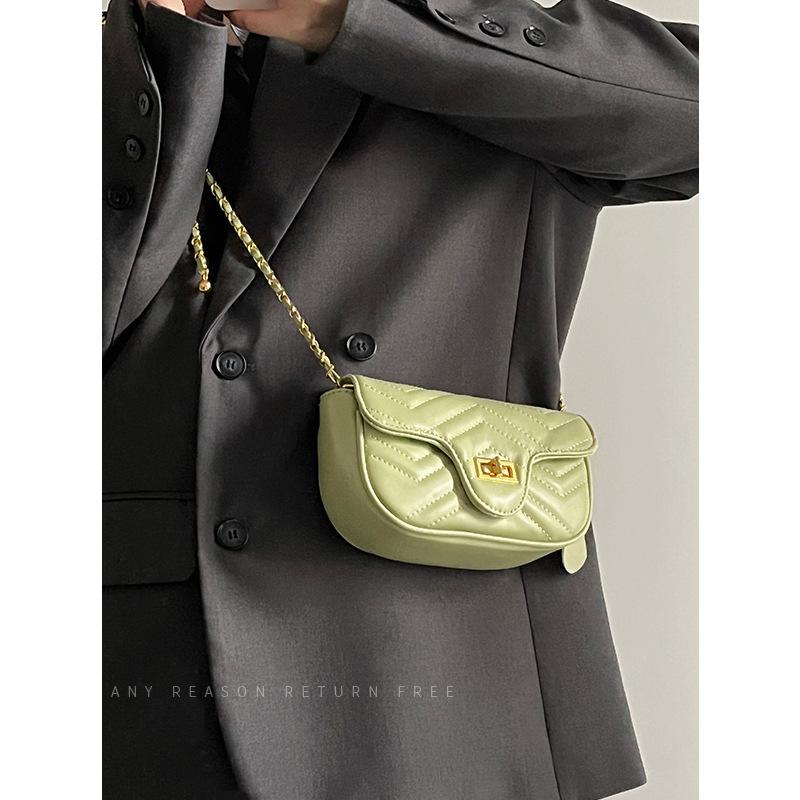 Bag Women's 2025 New Korean Edition High-end Rhombus Chain Bag Fashion Versatile One Shoulder Crossbody Small Bag Xiaoxiangfeng