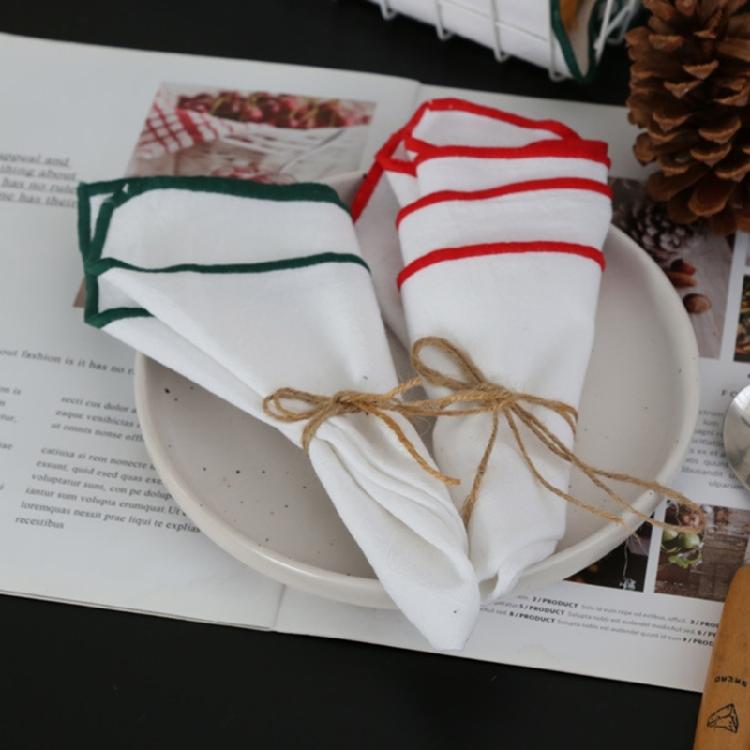 Набор из 4 хлопковых обеденных салфеток, долговечная хлопковая ткань, щедрый размер