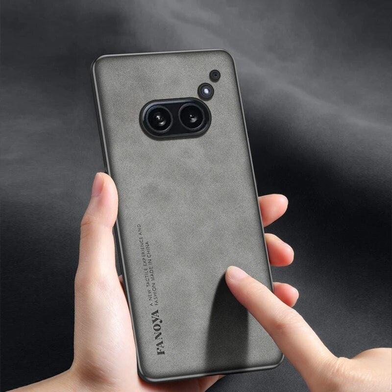Чехол For Nothing Phone 2A из искусственной кожи, матовый, противоударный, приятный для кожи, задняя крышка For Nothing Phone 2 A, противоударный корпус