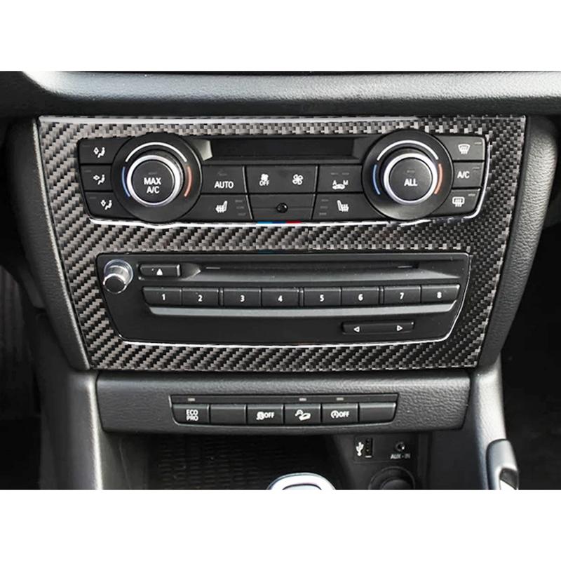 Наклейки из углеродного волокна, панель центральной консоли автомобиля, декоративная накладка на руль, полоски для салона автомобиля BMW X1