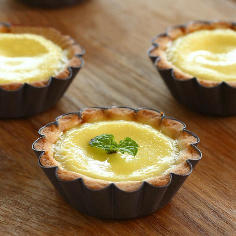 12 шт./компл. форма для бриоши, форма для выпечки яиц и пирогов, форма для выпечки из углеродистой стали с антипригарным покрытием