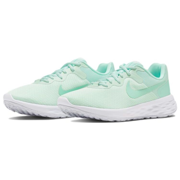 Nike Revolution 6 Next Nature Удобная Модная Дышащая Низкая Повседневная Беговая Обувь Женские кроссовки Зеленые Белые DC3729-300