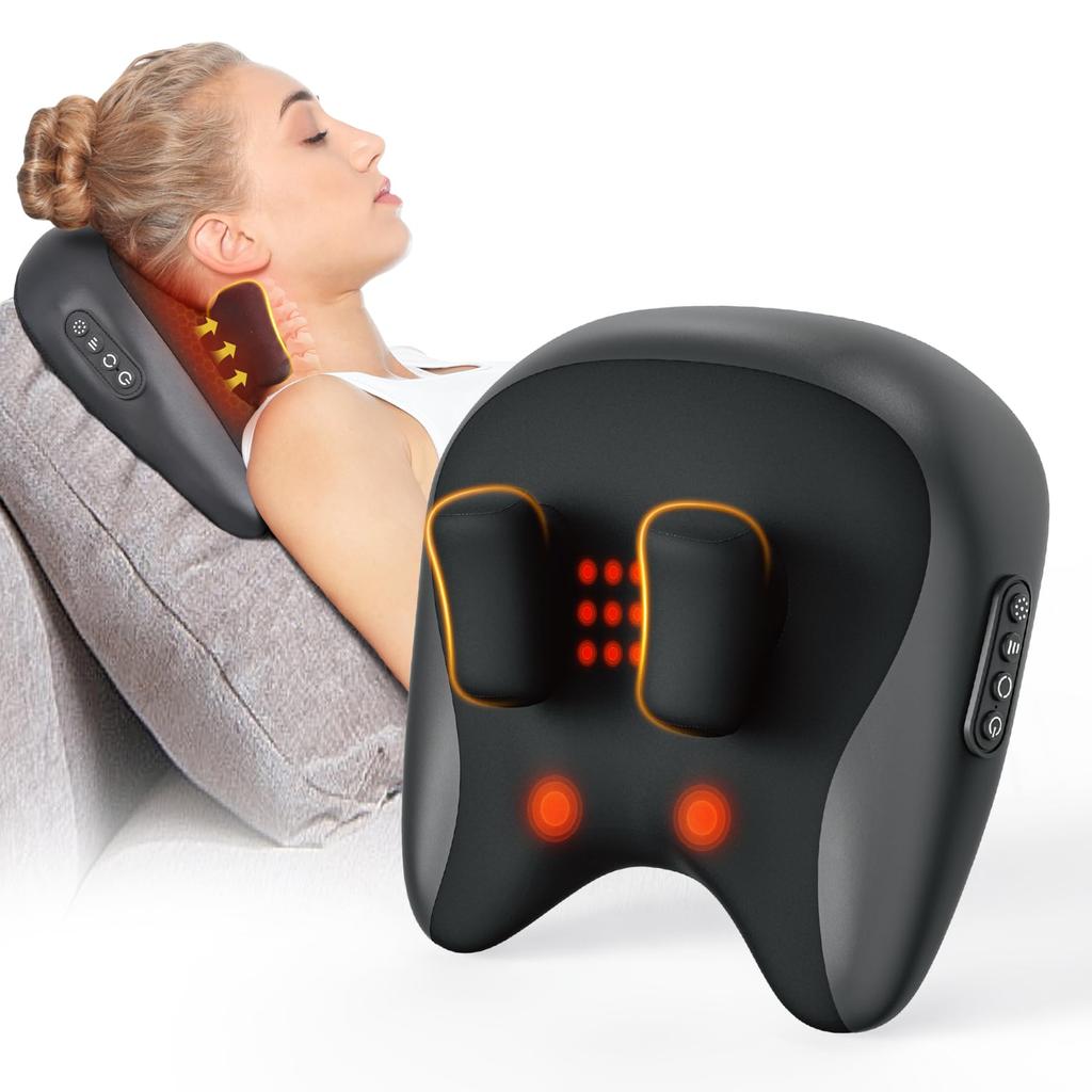 Neck Massager Body Massager for Neck Shoulder Back with Heading Kneading Shiatsu Massager for Pain Relief Deep Tissue
