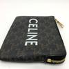 CELINE 10C662CA2 Triomphe  coin purse PVC/Leather Brown/GoldHardware